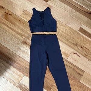 IVL Collective Scallop Leggings and Crop bra top